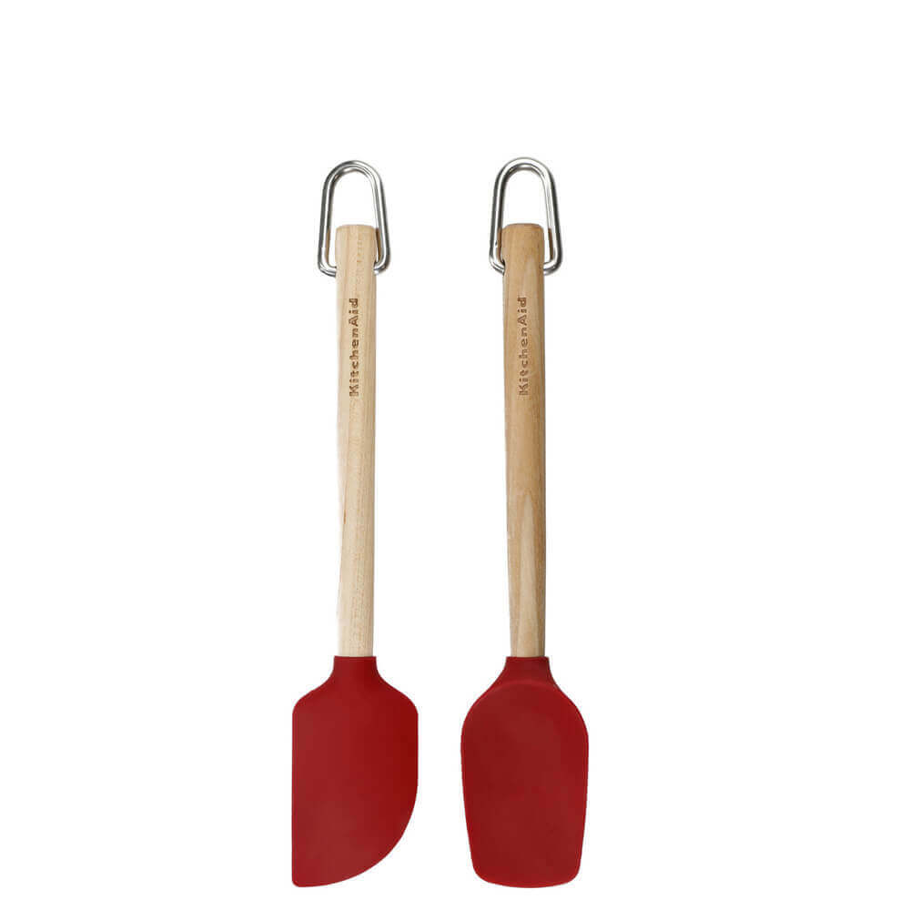 KitchenAid Empire Red 2 Piece Birchwood Spatula Set Jarrolds, Norwich